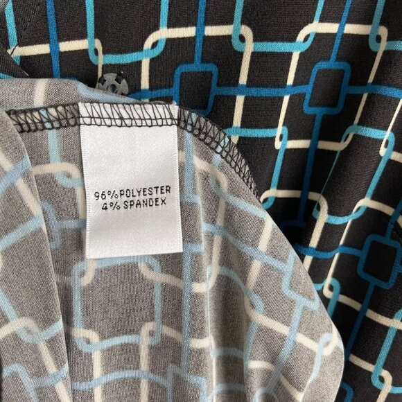 Talbots Women 3/4 Sleeve Pullover V Neck Print Dress Size 4 - Picture 4 of 11